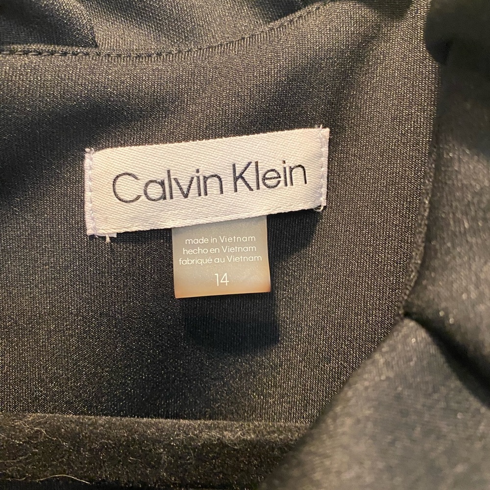 Calvin Klein Black Ruffle Neck Elegant Dress - Picture 4 of 6